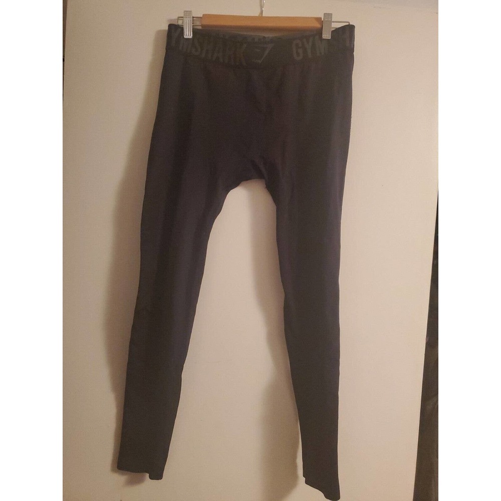 Gymshark Black Leggings Stretch No Slip Flawed Worn Size M Medium